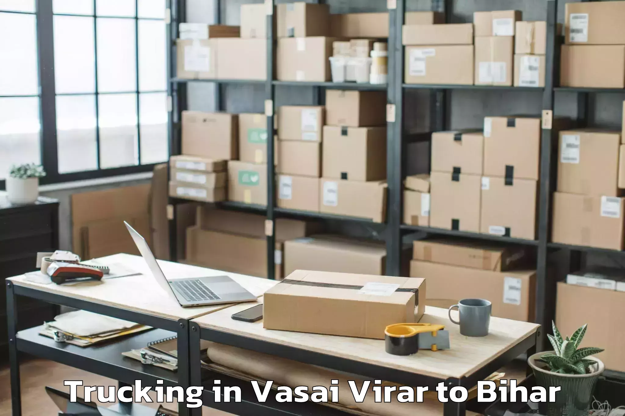 Easy Vasai Virar to Nasriganj Trucking Booking